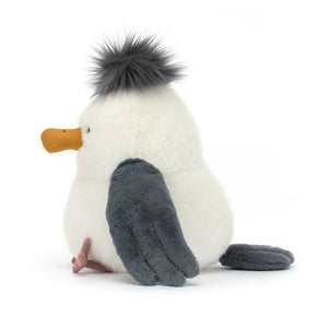 Jellycat Plüschmöwe – Chip 25 cm weiße und graue Kuschelfigur mit orangem Schnabel