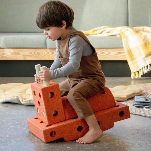 Kreative Bausteine zur Förderung der Grobmotorik Curiosity Set – orange 10w1 - Tublu.de