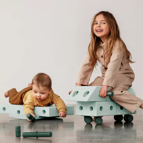 Kreative Bausteine zur Förderung der Grobmotorik Explorer Set – mint 15w1 - Tublu.de