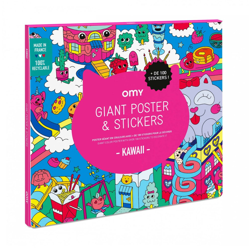 Poster mit Stickern – Kawaii - Tublu.de