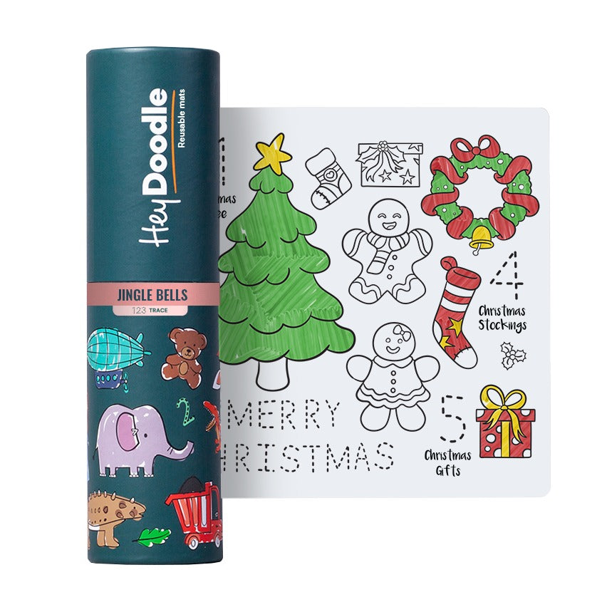 Kleine Silikonmatte zum wiederholten Ausmalen – Frohe Weihnachten - Tublu.de