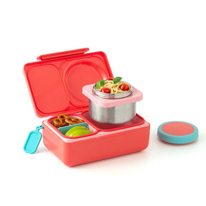 Lunchbox mit Thermosbehälter OmieBox Up – Cherry Pink
