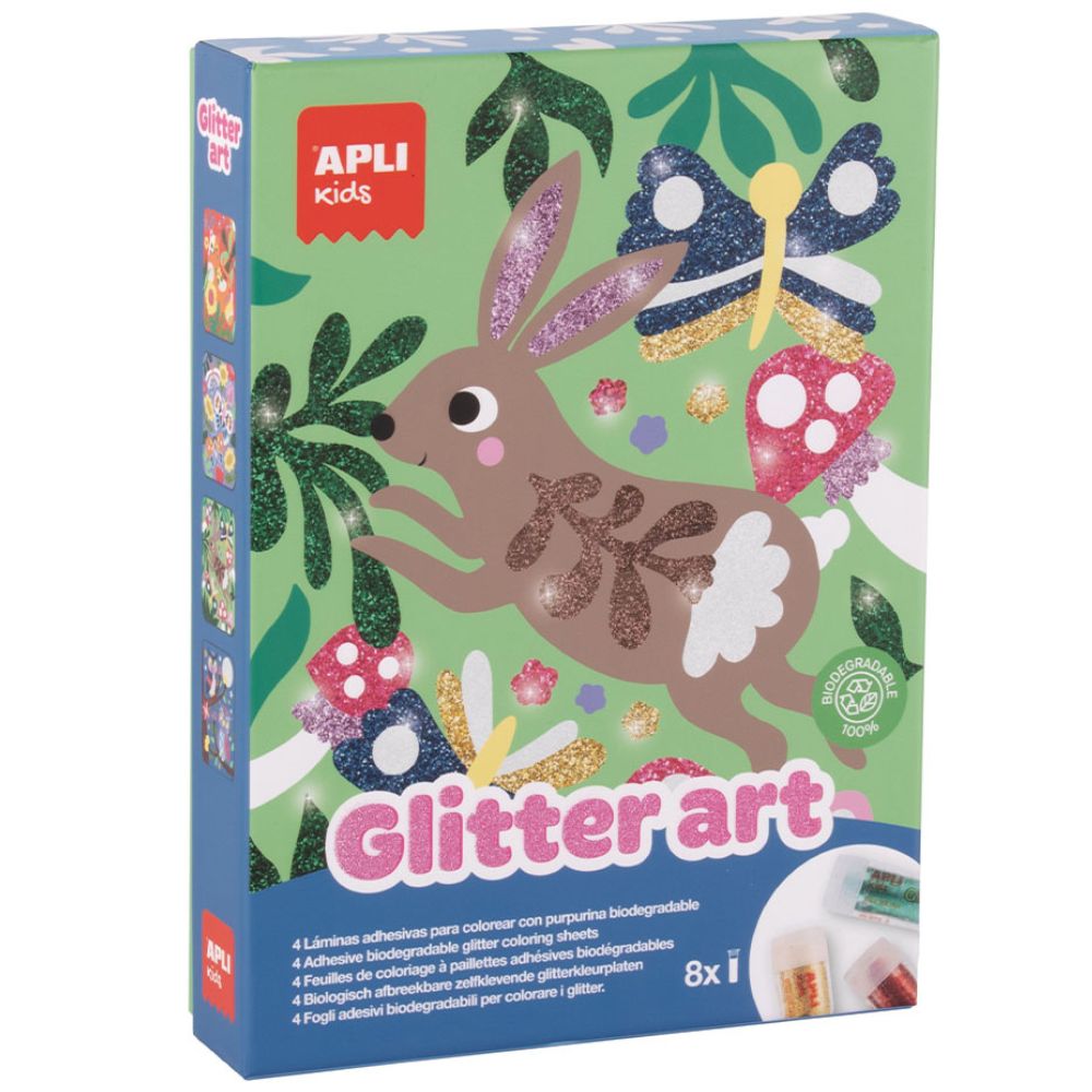 Kunstset mit BIO-Glitter – Glitter art