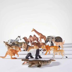 Tierfiguren-Set Wildtiere – 15 Stück im Koffer