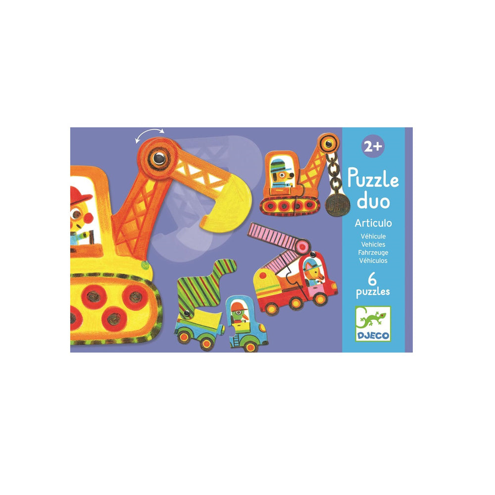 Bewegliches Puzzle Duo für die Kleinsten – Fahrzeuge - Tublu.de