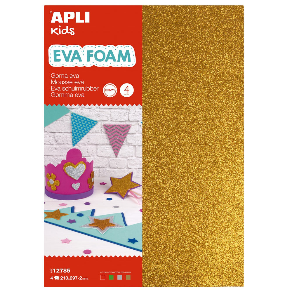 EVA-Schaumstoff in A4-Bögen – BROKAT SL, GD, RD, GR  4 Stück - Tublu.de