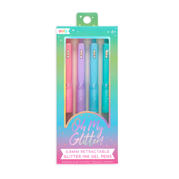 Glitzernde Gelstifte, 4er-Set – Oh My Glitter