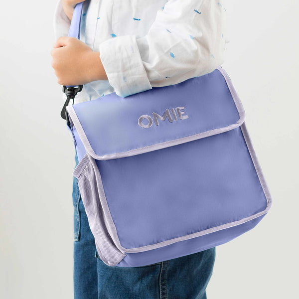 Lunchbag OmieTote – Purple, lila Lunchbag von OMIE mit verstellbarem Trageriemen für Kinder