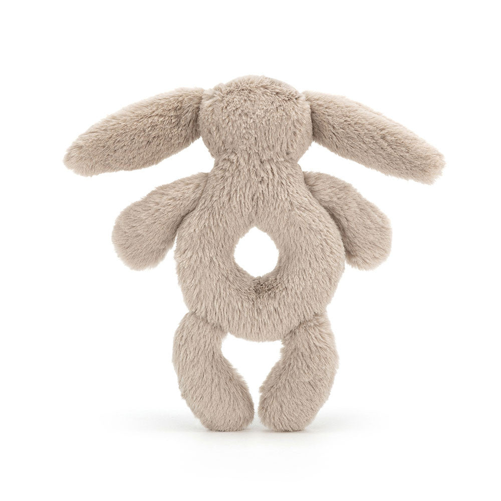 Jellycat Rassel Hase - Beige 18 cm weiche Plüschgreifling für Babys und Kleinkinder