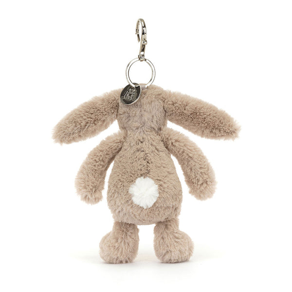 Jellycat Schlüsselanhänger Hase Beige 18 cm aus flauschigem Plüsch mit Metallclip