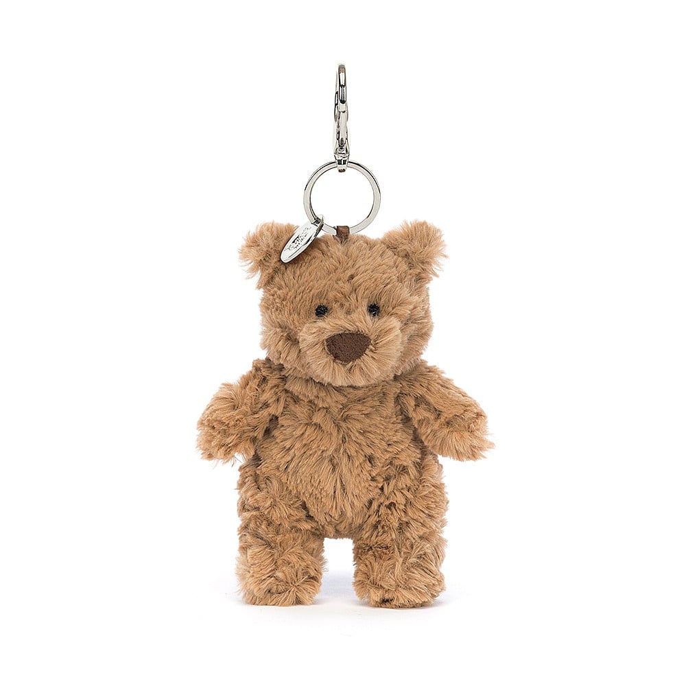 Jellycat Schlüsselanhänger - Teddybär Bartholomäus 12 cm Plüsch Kuscheltier hellbraun