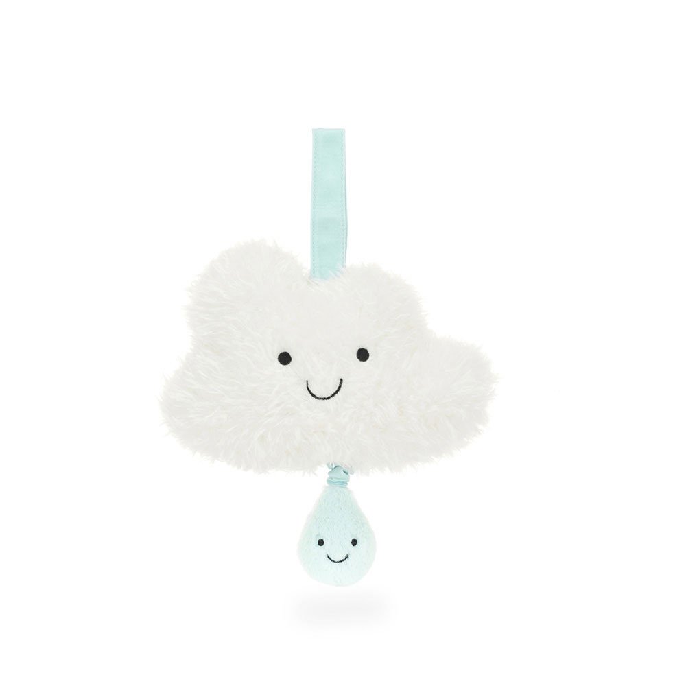 Jellycat Spieluhr - Cremige Wolke 27 cm mit weichem Plüsch und lächelndem Gesicht