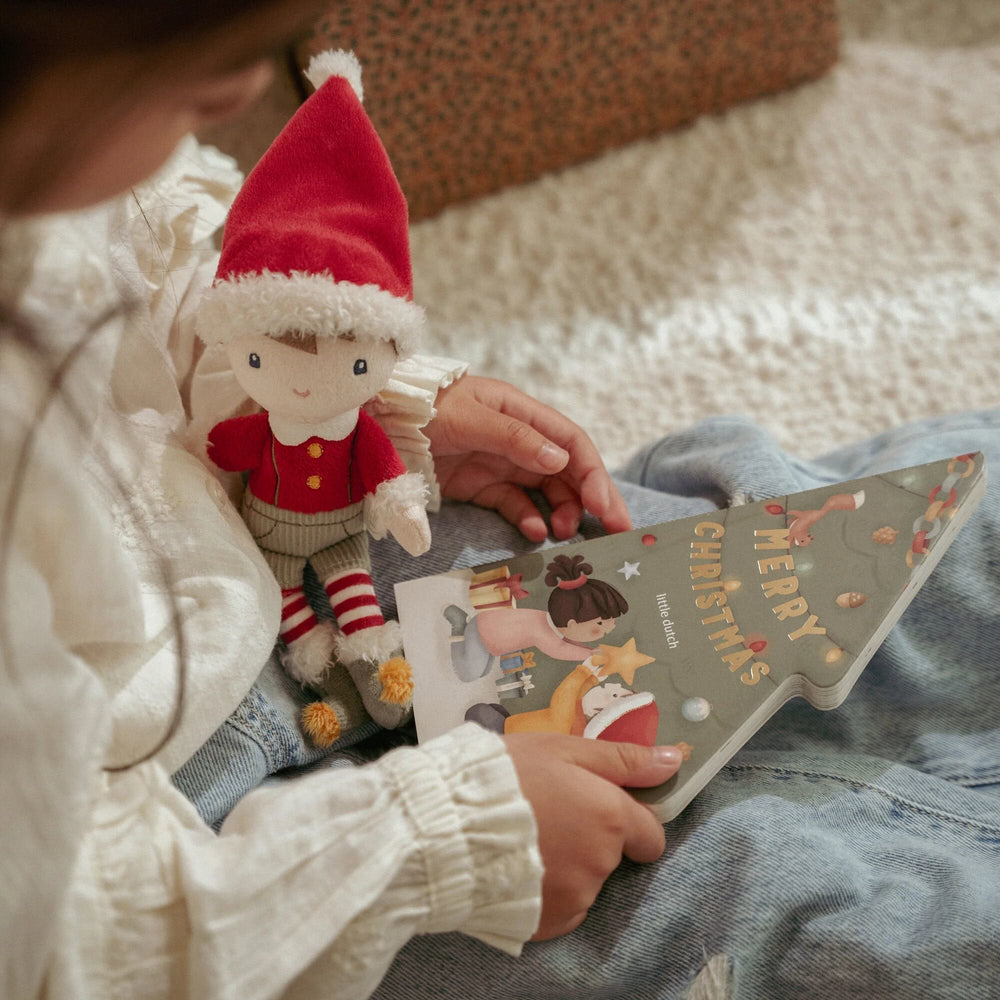 Weihnachts-Geschenkset von Little Dutch - Pappbilderbuch mit Plüschfigur Jim