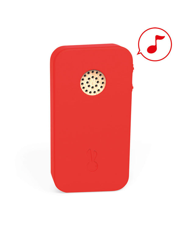 Holztelefon mit Geräuschen