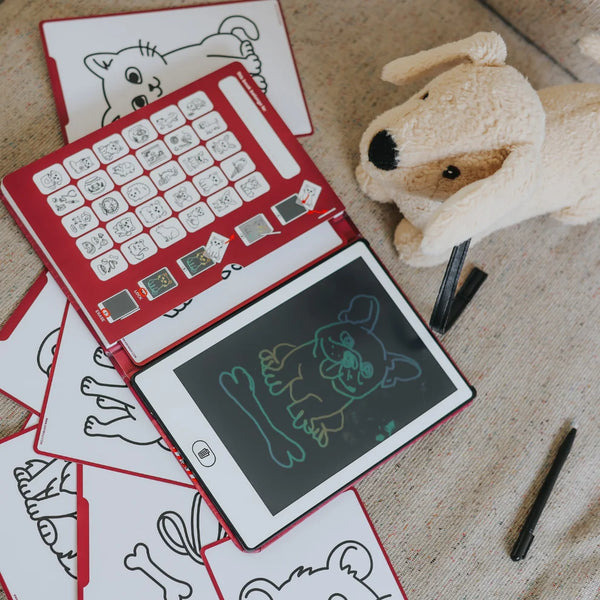 Grafik-Tablet zum Zeichnen mit Schablonen Kidydraw Mini – Haustiere