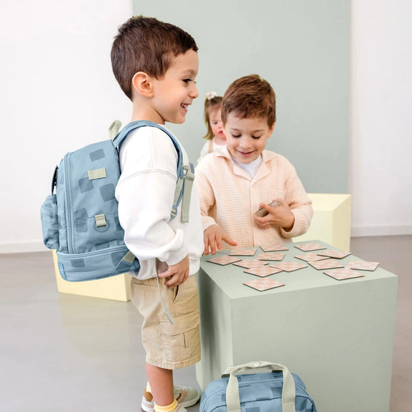 Kindergartenrucksack – Pattern Party Blue