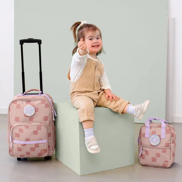 Kindergartenrucksack Mini eckig – Pattern Party Rose