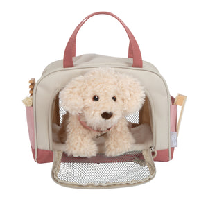 Plüschhund mit rosa Transporttasche und Pflegeset (ab 2 Jahren)