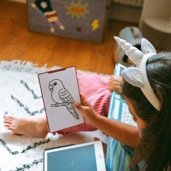 Grafik-Tablet zum Zeichnen mit Schablonen Kidydraw Mini – Haustiere
