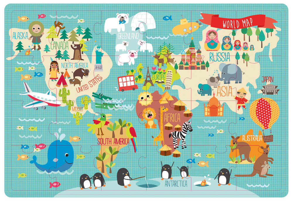 Puzzle XL – Weltkarte 3+