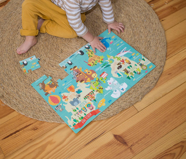Puzzle XL – Weltkarte 3+ - Tublu.de