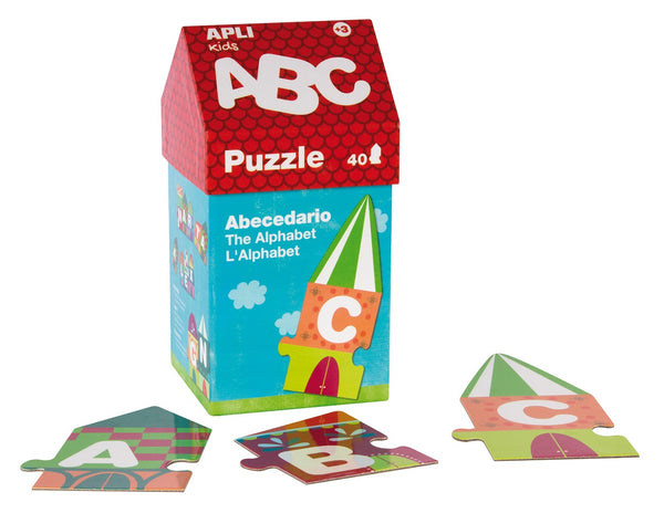Puzzle im Kartonhaus – Buchstaben 3+ - Tublu.de