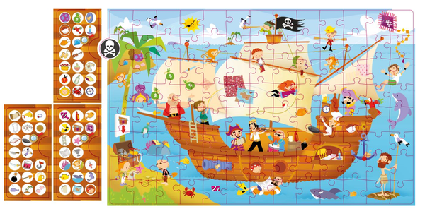 Beobachtungspuzzle – Piratenschiff 104 Teile 5+