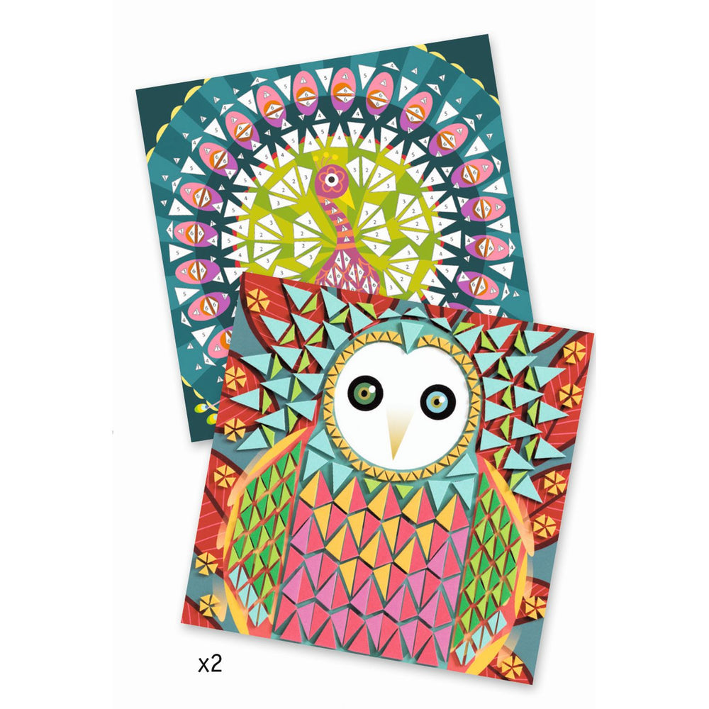 Kunstset – Schaumstoffmosaike – Pfau und Eule - Tublu.de