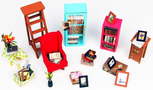 Bemaltes Modell Mini Bibliothek