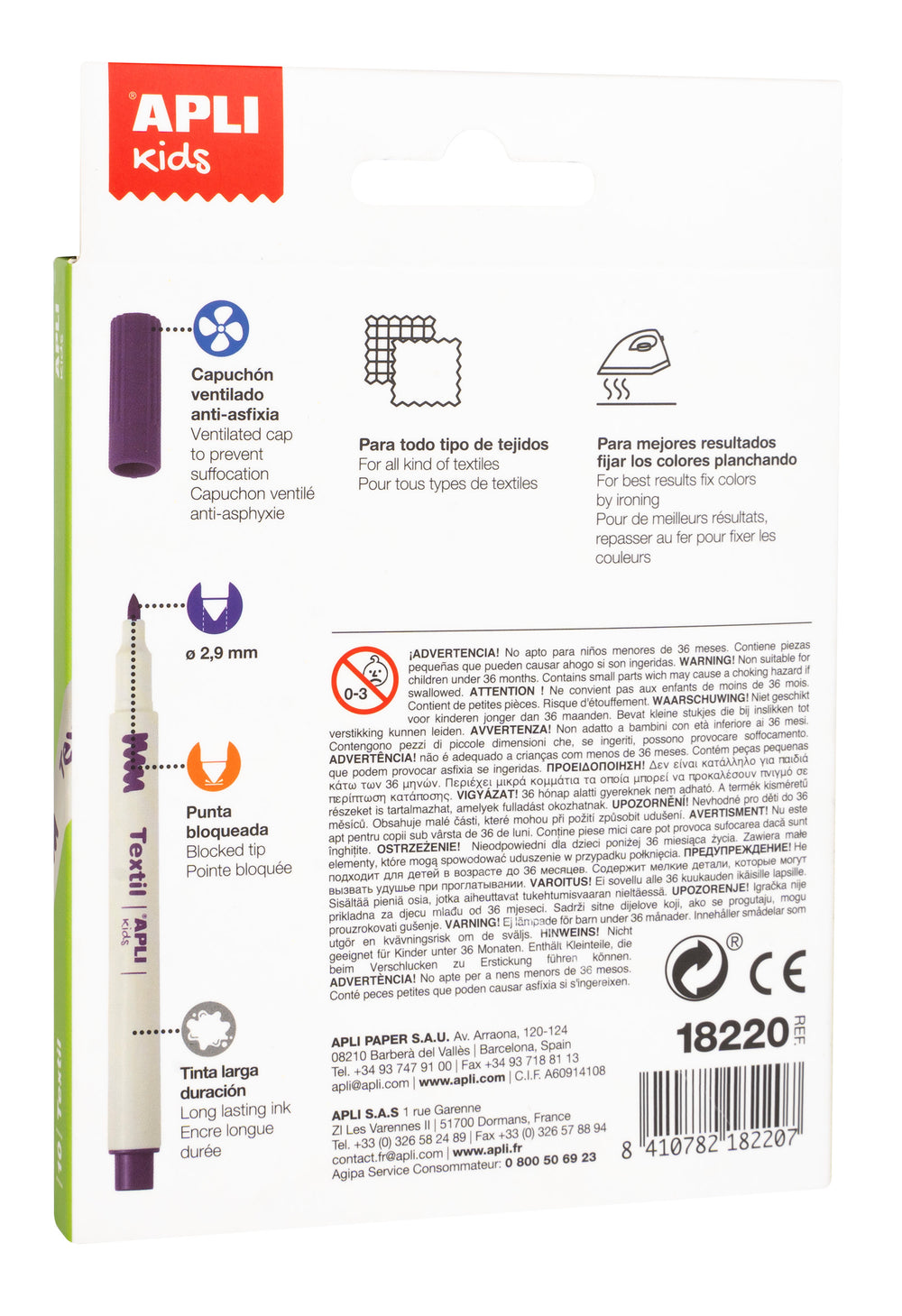 Textilstifte – 10 Farben