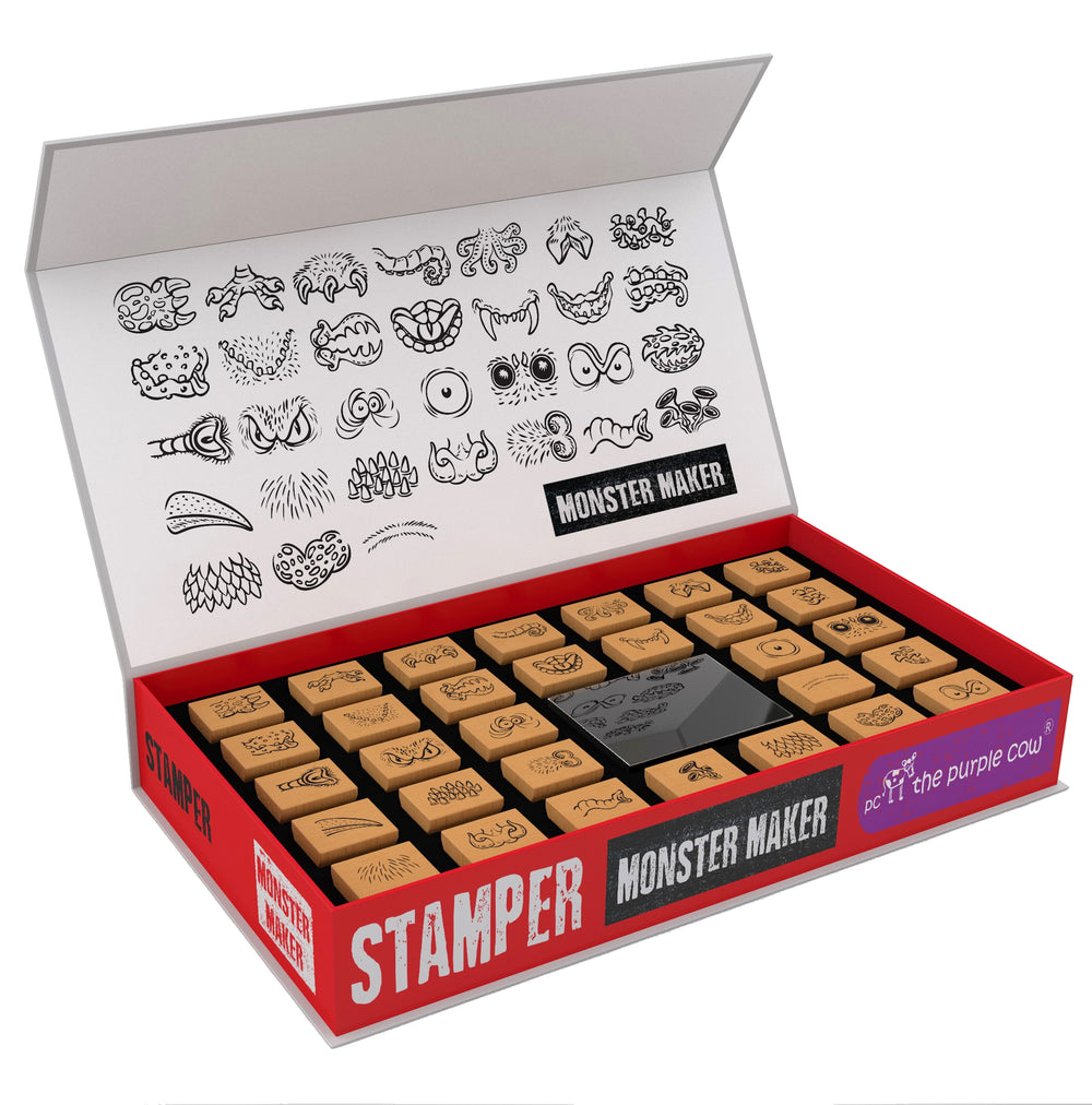 Holzstempel-Set – Monster