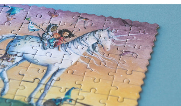 Taschenpuzzle für Kinder, 100 Teile – Mein Einhorn