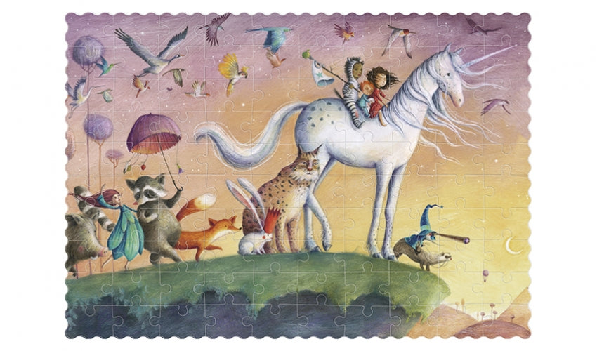 Taschenpuzzle für Kinder, 100 Teile – Mein Einhorn