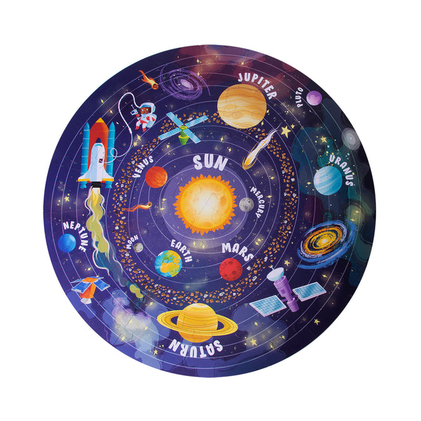 Rundes Puzzle in einer Tube – Sonnensystem 5+