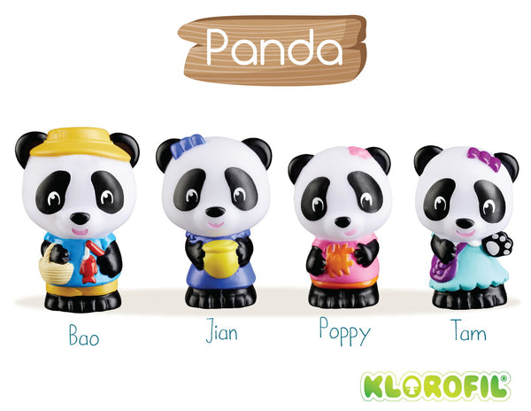 Panda-Bärenfamilie