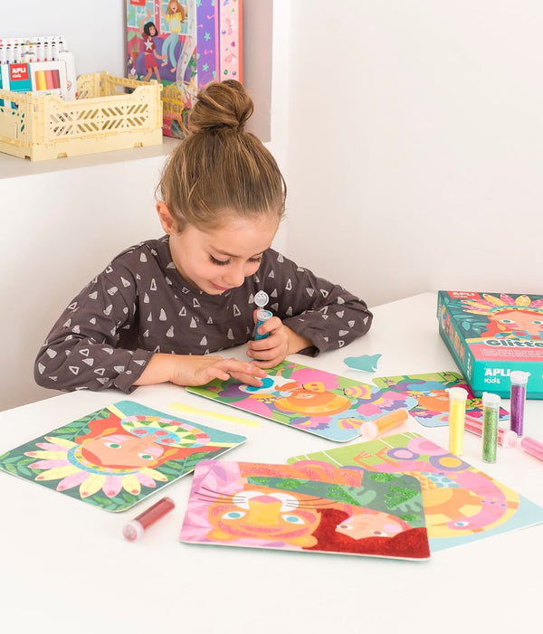 Kunstset mit Glitzer