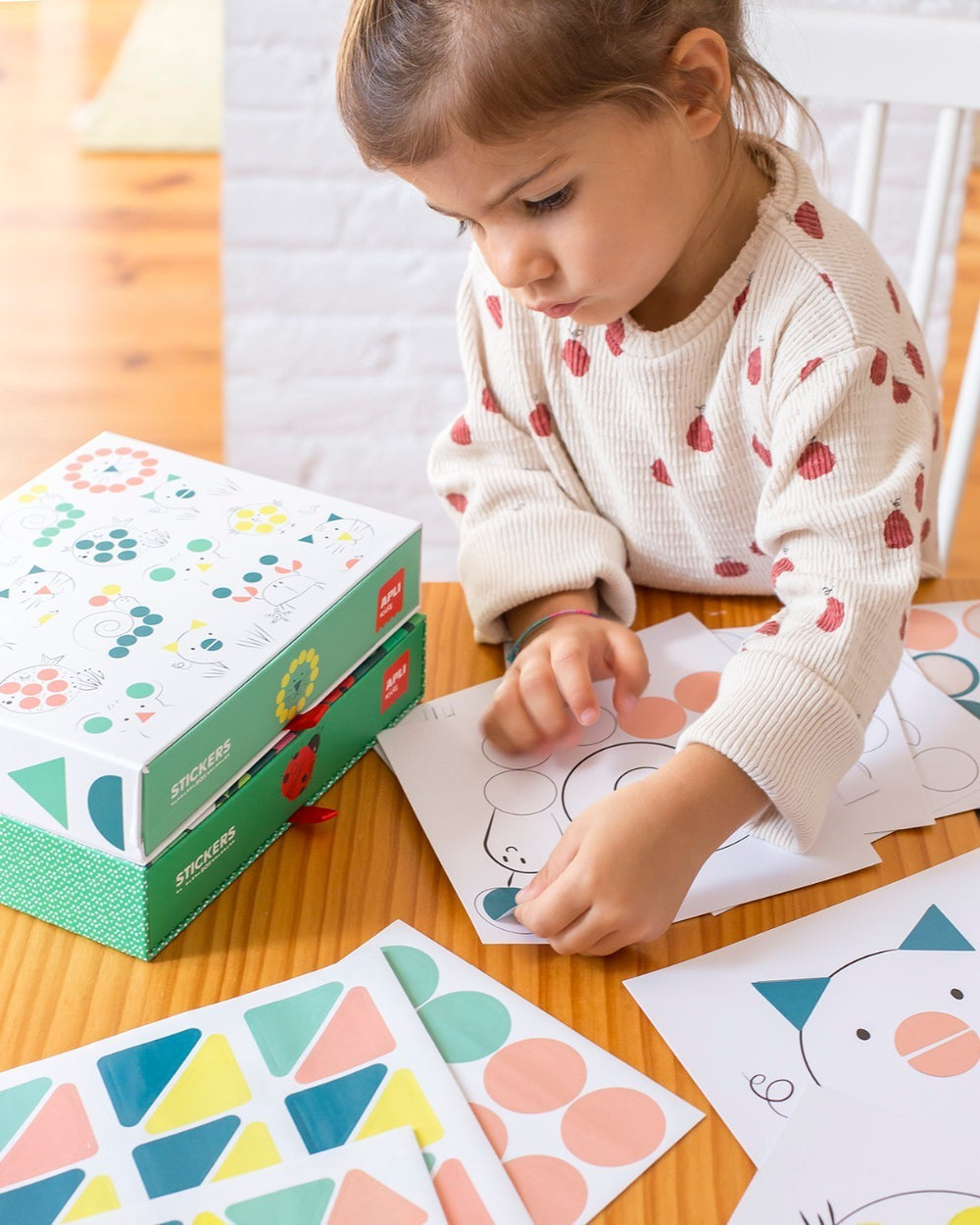 Stickerset mit geometrischen Motiven – Tiere