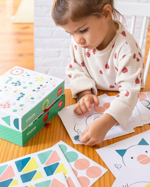 Stickerset mit geometrischen Motiven – Tiere