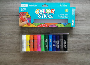 Farben in Stiftform – 12 Farben