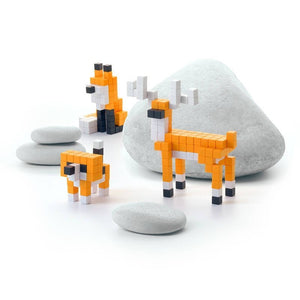 Magnetische Bausteine Orange Tiere