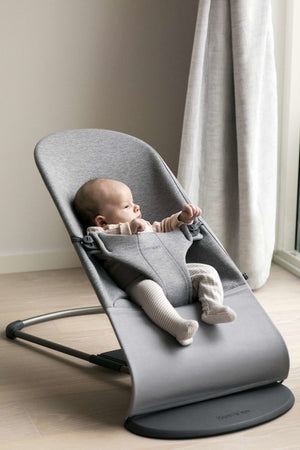 Babywippe BLISS 3D – Hellgrau Jersey
