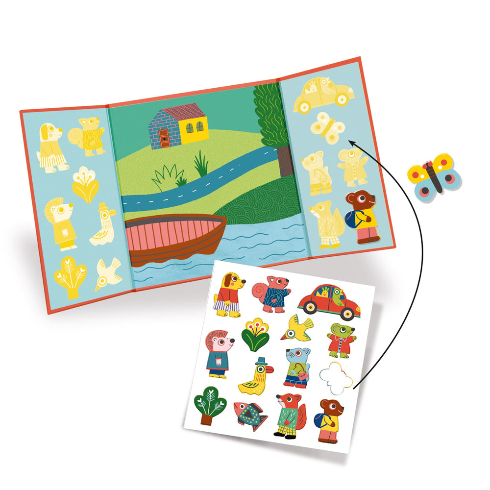 Set mit wiederverwendbaren Aufklebern – Tiere