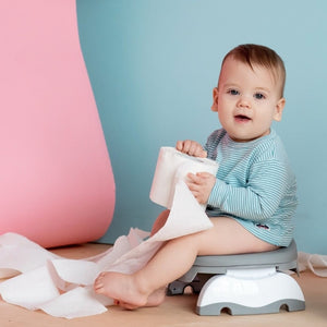 2-in-1 Töpfchen & WC-Aufsatz – Weiß-Grau