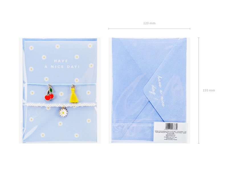 Grußkarte mit Armband – Have a nice day!