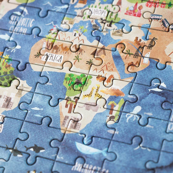 Lernpuzzle mit Spiel – Entdecke die Welt