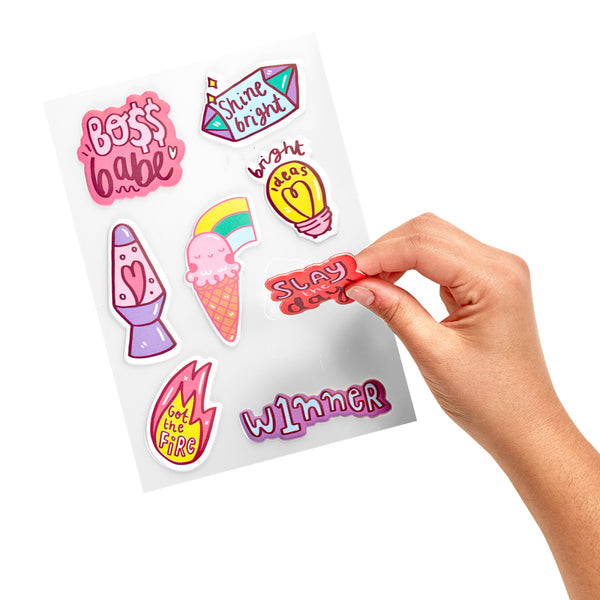 Sticker-Sets mit Umschlag – Chefin