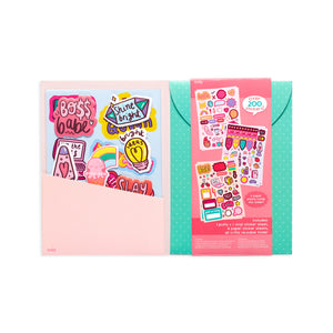 Sticker-Sets mit Umschlag – Chefin