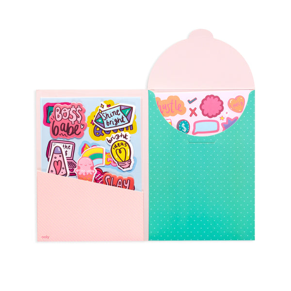 Sticker-Sets mit Umschlag – Chefin