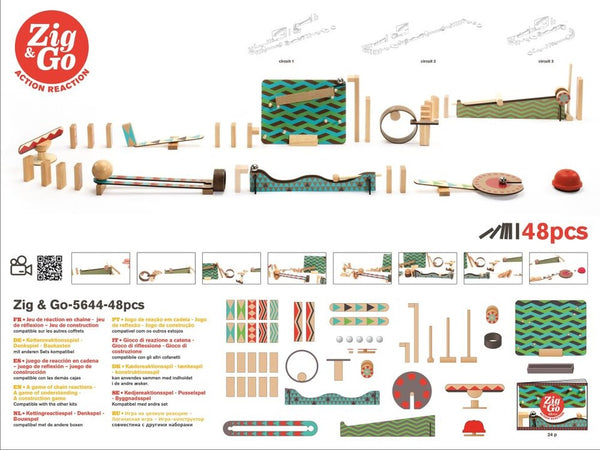 Zig&Go-Bahnbau-Set  - 48 Teile