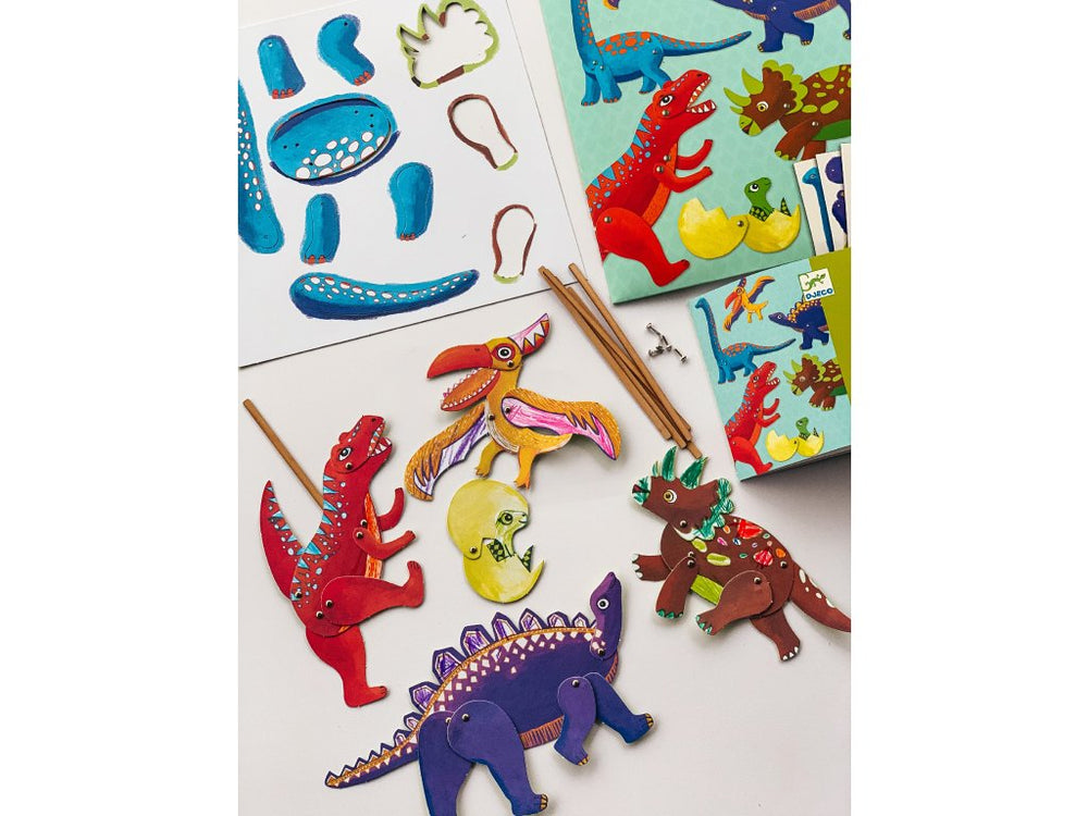 Malset mit beweglichen Elementen – Dinosaurier - Tublu.de